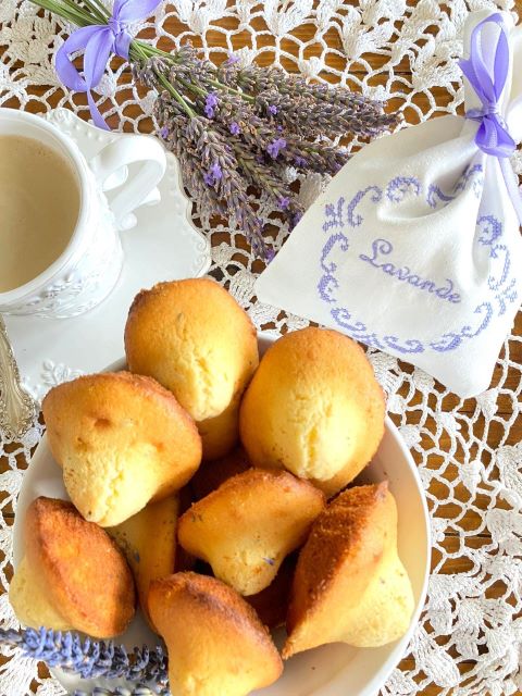 Lavendelsäckchen klein mit madeleines Gebäck