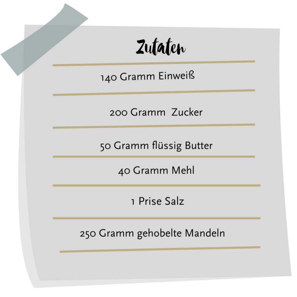 Zutaten Tuiles aux amnades Rezept