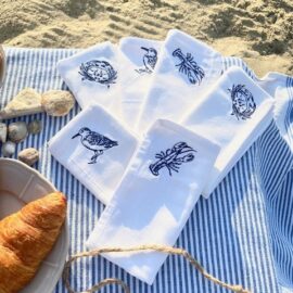 Serviette Leinen maritim