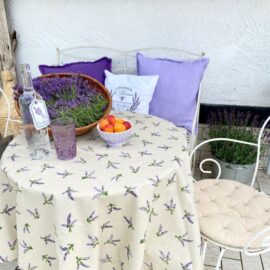 Tischdecke mit Fleckenschutz Lavendel