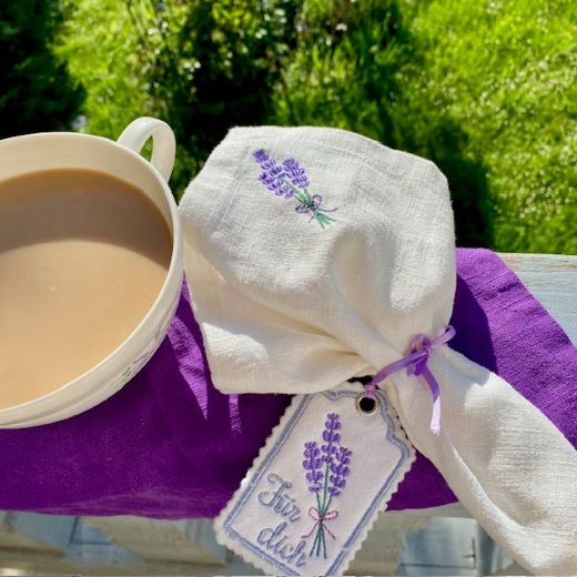 Serviette Leinen Lavendel – Bild 2