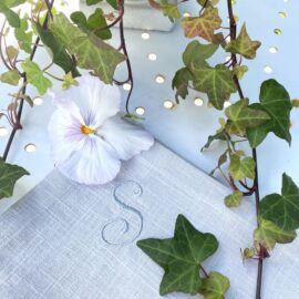 Serviette Leinen mit Monogramm Le Cannet